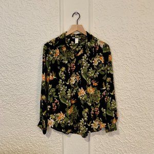 H&M Floral Button-Down Shirt | Size 8